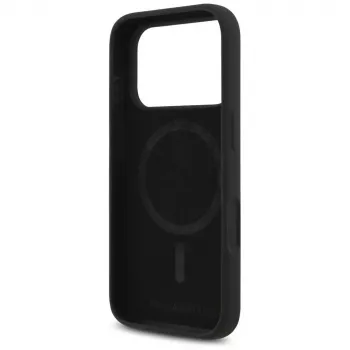 Karl Lagerfeld Silicone Karl & Choupette Ring MagSafe θήκη για iPhone 17 Pro Max - μαύρη