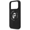 Karl Lagerfeld Silicone Karl & Choupette Ring MagSafe θήκη για iPhone 17 Pro Max - μαύρη