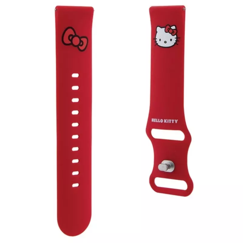 Hello Kitty Universal Σιλικόνης Βραχιόλι 22mm Κόκκινο κεφάλι Kitty
