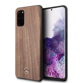 Mercedes-Benz Wood Line Walnut Σκληρή θήκη για Samsung Galaxy S20+ (SM-G985) - Καφέ
