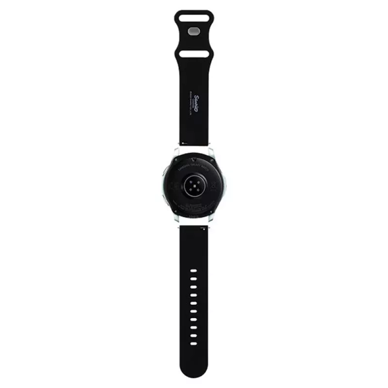 Hello Kitty Βραχιόλι σιλικόνης με κεφάλι Kitty για Smartwatches, 22 mm, Μαύρο