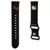 Hello Kitty Βραχιόλι σιλικόνης με κεφάλι Kitty για Smartwatches, 22 mm, Μαύρο