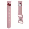 Hello Kitty Universal Σιλικόνης Βραχιόλι με μοτίβο κεφαλιού Kitty, Ροζ, 20 mm