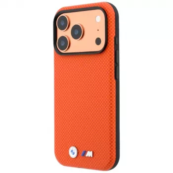 BMW M Quadrille Kevlar Metal Logo MagSafe θήκη για iPhone 18 Pro / 17 Pro - πορτοκαλί