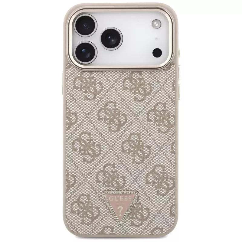 GUESS 4G Triangle Logo MagSafe θήκη για iPhone 18 Pro Max / 17 Pro Max - Ροζ χρυσό