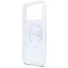 Karl Lagerfeld Liquid Glitter Karl Script Logo MagSafe θήκη για iPhone 17 Pro διαφανές