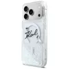 Karl Lagerfeld Liquid Glitter Karl Script Logo MagSafe θήκη για iPhone 17 Pro διαφανές