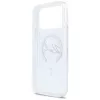 Karl Lagerfeld Liquid Glitter Karl Script Logo MagSafe θήκη για iPhone 17 Pro Max, διαφανές