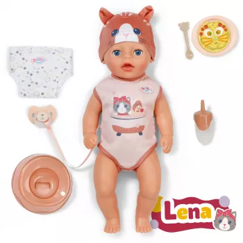 ZAPF CREATION Zapf Baby born Lena Cat 36cm κούκλα με μαλακό σώμα