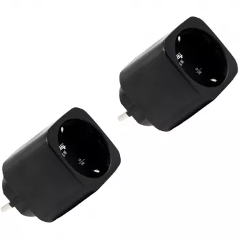 Shelly Plug M Gen3 μαύρο συσκευασία 2 τεμ. έξυπνη πρίζα με μέτρηση ισχύος, Wi-Fi & Bluetooth, 13A, ενεργειακή παρακολούθηση, Schuko