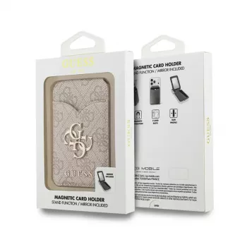 GUESS 4G Stand & Mirror MagSafe θήκη πορτοφόλι για iPhone - ροζ