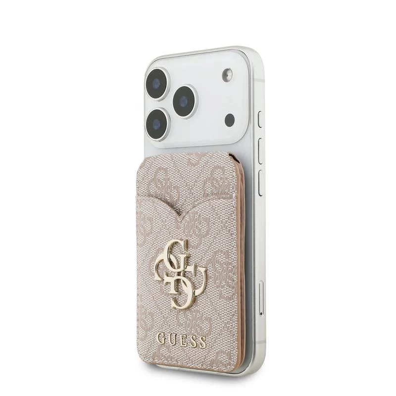 GUESS 4G Stand & Mirror MagSafe θήκη πορτοφόλι για iPhone - ροζ