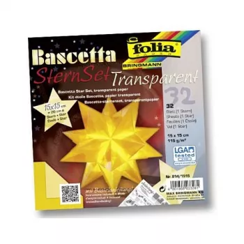 Folia Φύλλα Origami Bascetta Star Midi - 32 φύλλα 15x15cm πολύχρωμα μικτά