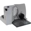 Ritter Compact 7 Ηλεκτρική Γενικής Χρήσης Κόπτης Αλλαντικών με 65 W Eco μοτέρ, οδοντωτό ανοξείδωτο μαχαίρι, πάχος κοπής 0-20 mm, αναδιπλούμενο σχεδιασμό, βάσεις αναρρόφησης, Μαύρο/Ασημί