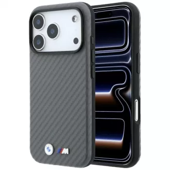 BMW M Carbon Metal Logo MagSafe Θήκη για iPhone 18 Pro / 17 Pro - Γκρι