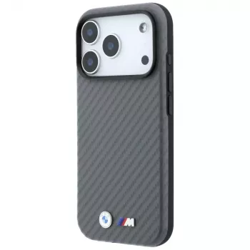 BMW M Carbon Metal Logo MagSafe Θήκη για iPhone 18 Pro / 17 Pro - Γκρι