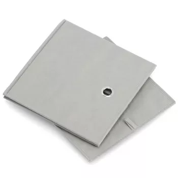 ZELLER 14422 κουτί αποθήκευσης από μη υφαντό ύφασμα, γκρι, 27L, πτυσσόμενο, με λαβή
