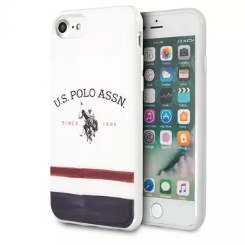 U.S. POLO ASSN. USHCI8PCSTRB θήκη iPhone 7/8/SE 2020/SE 2022 λευκή συλλογή μοτίβου τρικολόρε