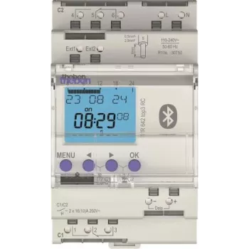 Theben TR642top3 BLE RC Ψηφιακός χρονοδιακόπτης με αστρονομικό και ετήσιο πρόγραμμα, 2 κανάλια, 3 TE
