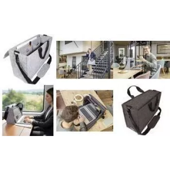 SIGEL Επαγγελματική τσάντα τσόχας Desk Sharing Bag Workspace M/L από συνθετική τσόχα με 2 λαβές μεταφοράς