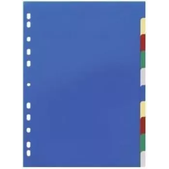 DURABLE 674027 A4 Διαχωριστικά εγγράφων 1-10, πολυπροπυλένιο, 10 τεμ., καθολική διάτρηση, ανάμεικτα χρώματα