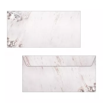 SIGEL 25 Χριστουγεννιάτικοι φάκελοι Rustic White DIN lang χωρίς παράθυρο