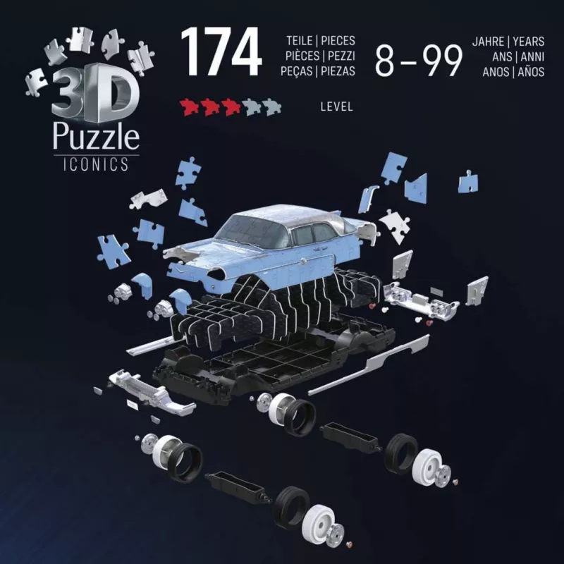Ravensburger 3D Puzzle Iconics: Cadillac Eldorado Brougham (162 τεμ.)