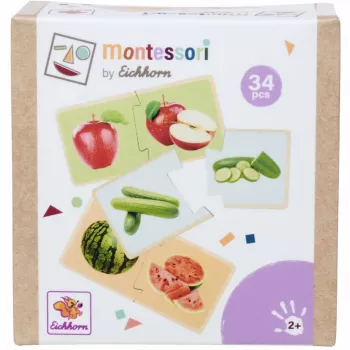 Eichhorn Montessori Παζλ - Ξύλινο παζλ με πιρούνια για νήπια από 12 μηνών, FSC 100%