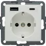 Berker S.1 Πρίζα SCHUKO με USB-C PD 20W, πολικό λευκό ματ