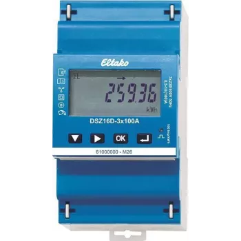 Eltako DSZ16D-3x100A Τριφασικός μετρητής, άμεση μέτρηση, πιστοποιημένος MID, 100A, ράγα DIN