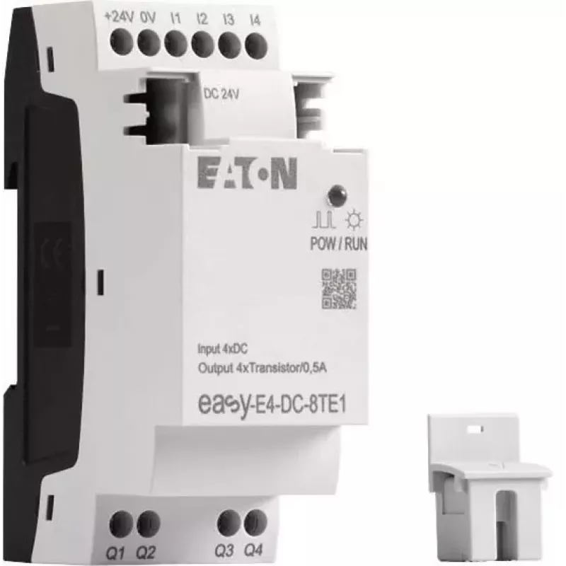 Eaton easyE4 DC 8TE1 Ψηφιακή μονάδα επέκτασης I/O, 4DI/4DO, 24V DC, transistor PNP