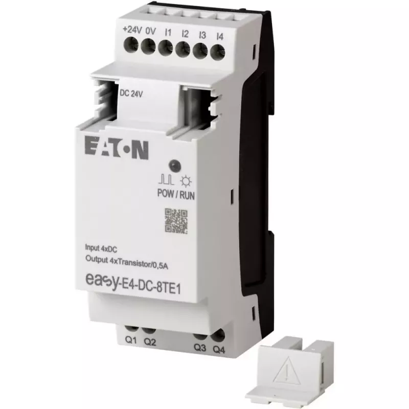 Eaton easyE4 DC 8TE1 Ψηφιακή μονάδα επέκτασης I/O, 4DI/4DO, 24V DC, transistor PNP