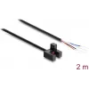 Delock Φωτοκύτταρο διχάλας 5 mm Τύπου F με 4 ανοιχτά άκρα καλωδίου PNP L/D εναλλασσόμενο 2 m