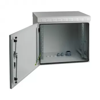 EFB επιτοίχιο κουτί 19 inch 9U βάθος 450mm IP55 προσυναρμολογημένο RAL7035 γκρι