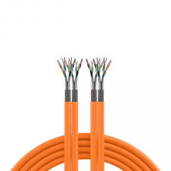 EFB Elektronik INFRALAN Cat.7 1000 AWG23 S/FTP 2x4P CPR Eca πορτοκαλί 100m καλώδιο εγκατάστασης