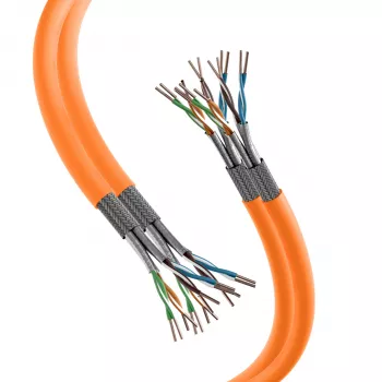 EFB Elektronik INFRALAN Cat.7 1000 AWG23 S/FTP 2x4P CPR Eca πορτοκαλί 100m καλώδιο εγκατάστασης