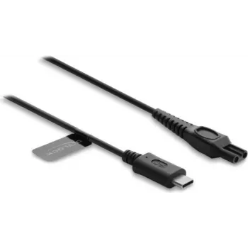 Delock καλώδιο φόρτισης USB Type-C 15 V για ηλεκτρικές ξυριστικές μηχανές, συμβατό με Philips OneBlade Pro 360 HQ7 HQ8 HQ9 σειρά, καλώδιο αντικατάστασης 1 m