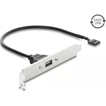 Delock βάση υποδοχής USB 2.0 με 1 x EASY USB Type-A θύρα