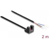 Delock φωτοηλεκτρικός αισθητήρας σχήματος U 5 mm τύπου L με 4 ανοιχτά άκρα καλωδίου NPN L/D επιλέξιμο 2 m