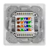 LOGILINK επιτοίχια πρίζα Cat.6A 2xRJ45 STP, κάθετη, λευκή