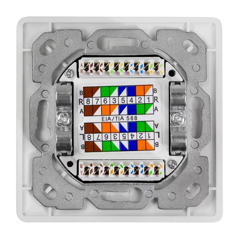 LOGILINK επιτοίχια πρίζα Cat.6A 2xRJ45 STP, κάθετη, λευκή