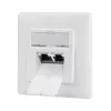 LOGILINK επιτοίχια πρίζα Cat.6A 2xRJ45 STP, κάθετη, λευκή