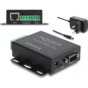 Delock Μετατροπέας Ethernet LAN σε RS-232/RS-485/RS-422 και Modbus RTU/TCP Gateway με απομόνωση 1,5 kV