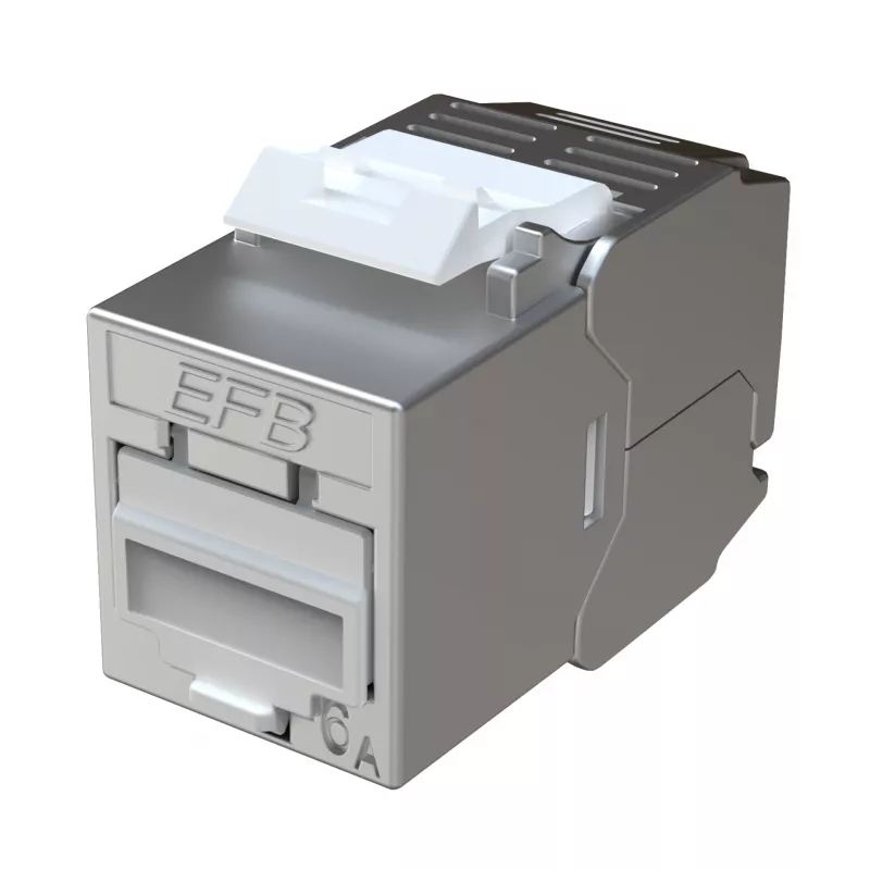 EFB Elektronik E-200130 Keystone Slim/Short Cat.6A Θωρακισμένο μονάδα ψευδαργύρου χυτού 10G
