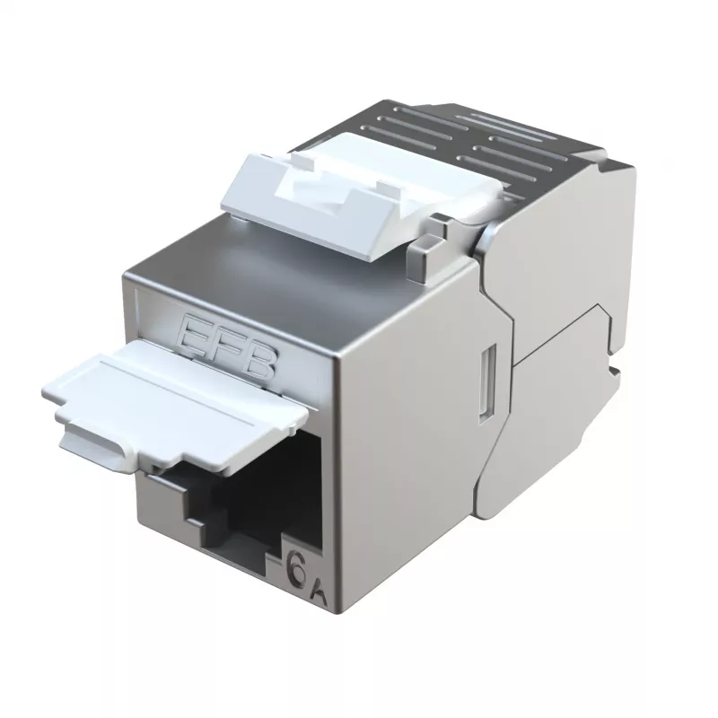 EFB Elektronik E-200130 Keystone Slim/Short Cat.6A Θωρακισμένο μονάδα ψευδαργύρου χυτού 10G