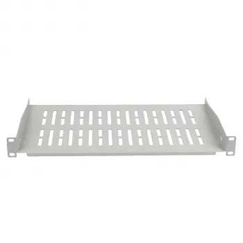 EFB Elektronik 19 inch 1U Σταθερό ράφι, βάθος 350 mm, φόρτιση 10 kg, Ανοιχτό γκρι RAL 7035