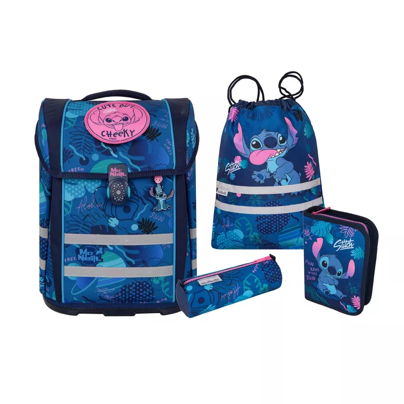 McNeill PERFECTO Σετ σχολικής τσάντας 5 τεμ. Disney Stitch