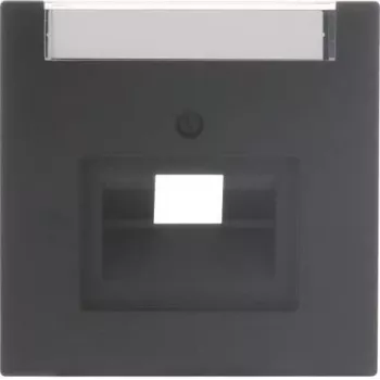 Busch-Jaeger future® linear Κεντρικό κάλυμμα 1 θέσης UAE/IAE με πεδίο σήμανσης, Λευκό στούντιο