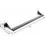 Delock 19 inch 1U πάνελ διαχείρισης καλωδίων με ρυθμιζόμενο βάθος 40-90 mm, μαύρο