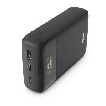 Hama Power Pack PD20 20W 20000 mAh powerbank με 2x USB-C, USB-A, ανθρακί